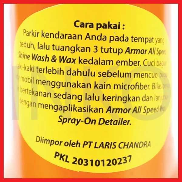 Gambar ARMOR ALL WASH WAX SPEED SHINE 500ML (4)