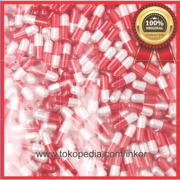 Gambar CAPSUGEL CANGKANG KAPSUL KOSONG SPARKLE RED WHITE SIZE 0 (1)