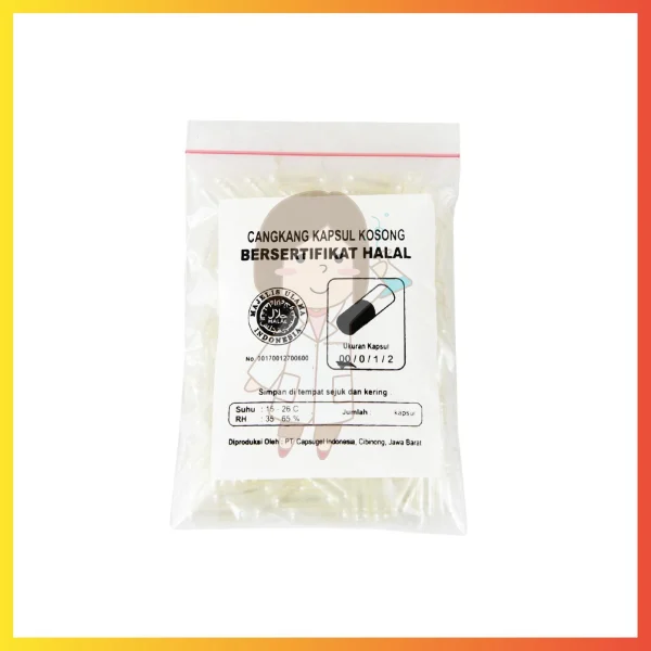 Gambar CAPSUGEL KAPSUL KOSONG HALAL NATURAL SIZE 00 (KEMASAN KECIL) (2)