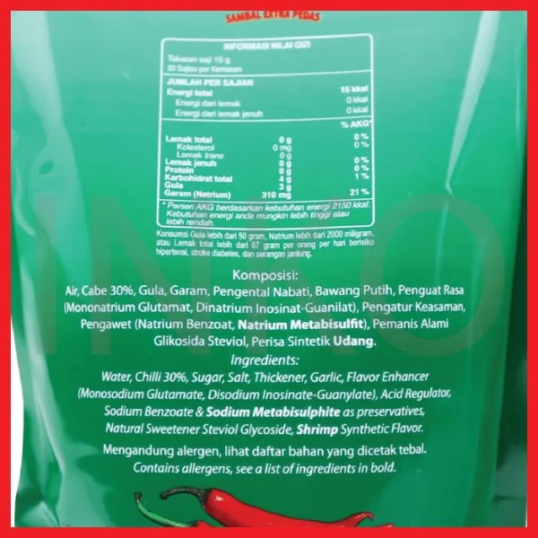 Gambar DELMONTE EXTRA HOT CHILLI SAUS STANDING POUCH 500GR (3)