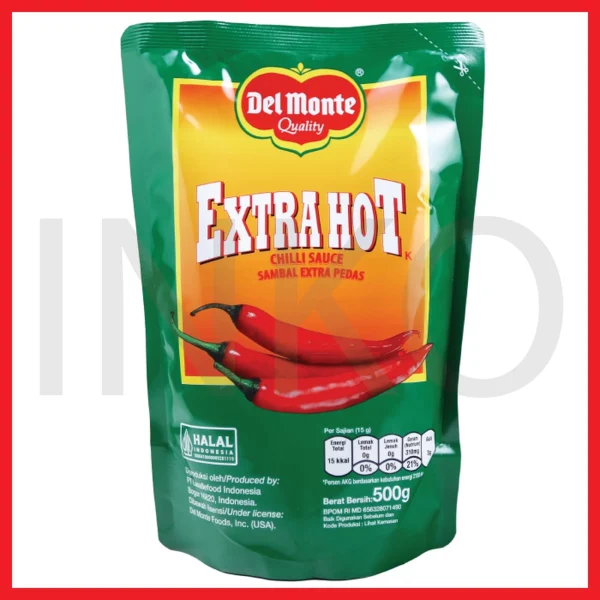 Gambar DELMONTE EXTRA HOT CHILLI SAUS STANDING POUCH 500GR (5)
