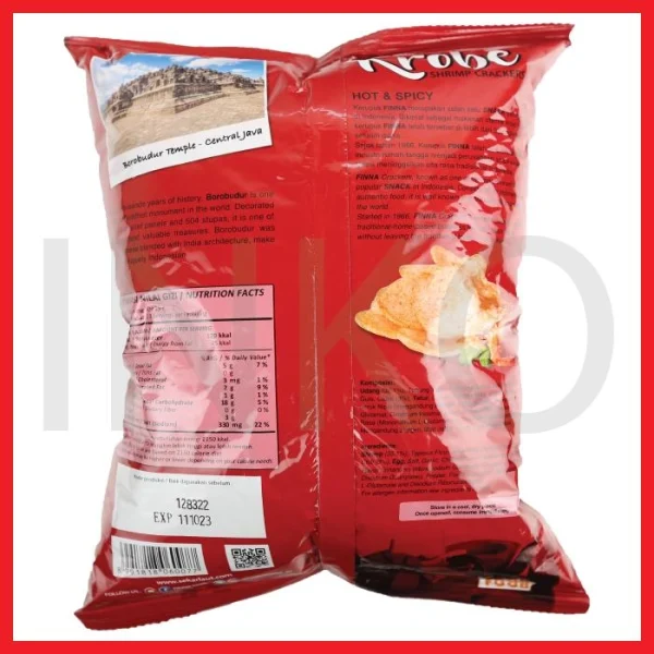 Gambar FINNA KROBE SHRIMP CRACKERS HOT SPICY 70GR (3)