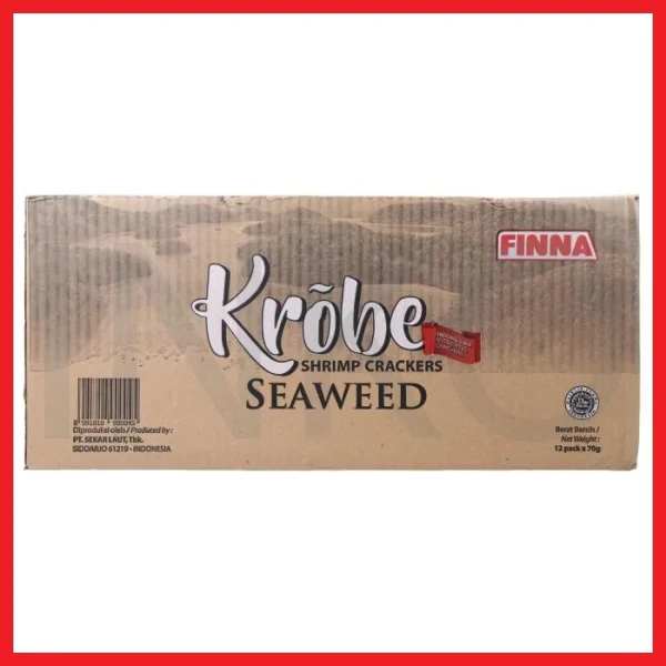 Gambar FINNA KROBE SHRIMP CRACKERS SEAWEED 70GR (3)