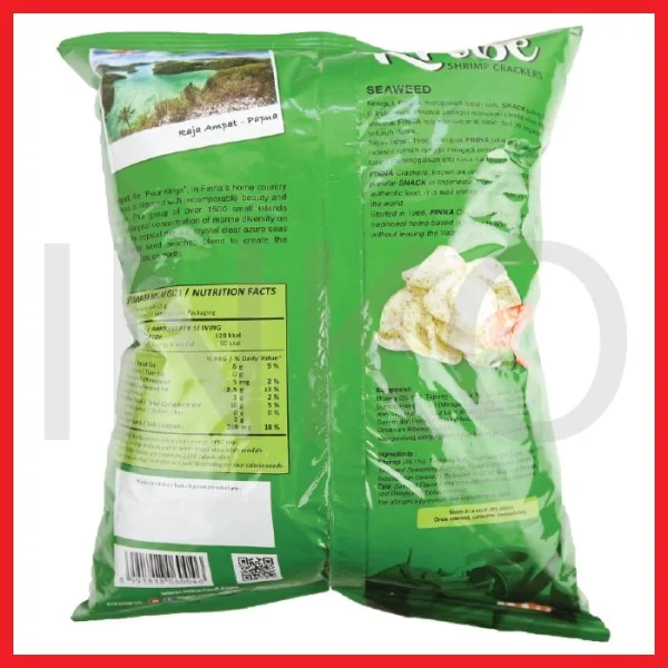 Gambar FINNA KROBE SHRIMP CRACKERS SEAWEED 70GR (5)