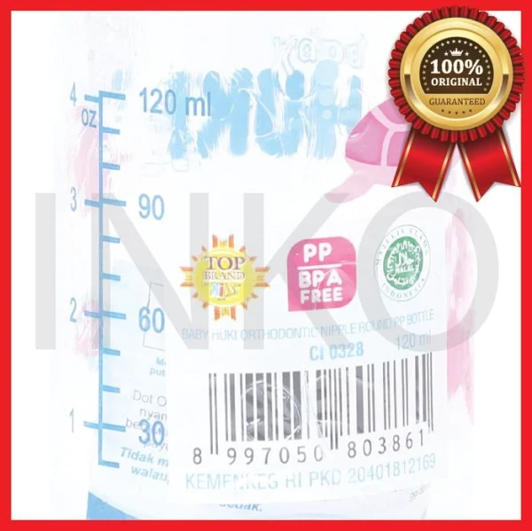 Gambar HUKI BABY BOTOL SUSU BAYI ORTHODONTIC NIPPLE ANIMAL 120ML (1)