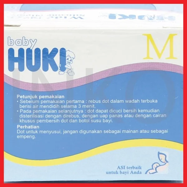 Gambar HUKI BABY DOT EMPENG SILIKON WIDE NECK M 6 BULAN 1PCS (1)