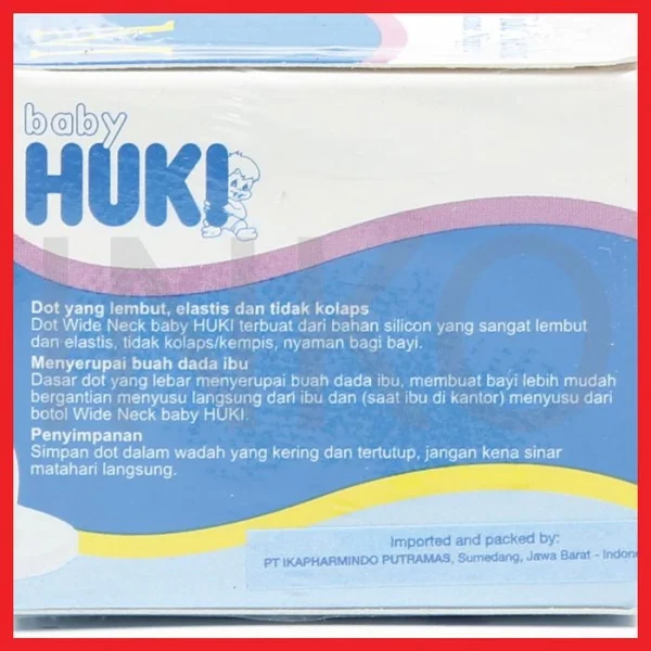 Gambar HUKI BABY DOT EMPENG SILIKON WIDE NECK M 6 BULAN 1PCS (2)