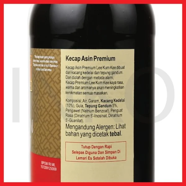 Gambar LEE KUM KEE KECAP ASIN PREMIUM SOY SAUCE 500ML (5)