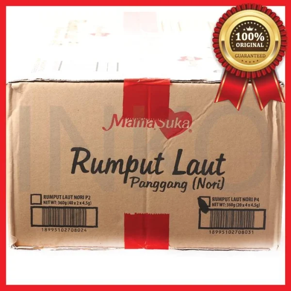 Gambar MAMASUKA RUMPUT LAUT PANGGANG NORI DENGAN MINYAK ZAITUN 4X4 (1)