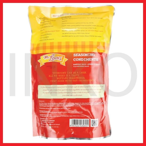Gambar MC LEWIS BLACK PEPPER SAUCE SAUS LADA HITAM 1KG (4)