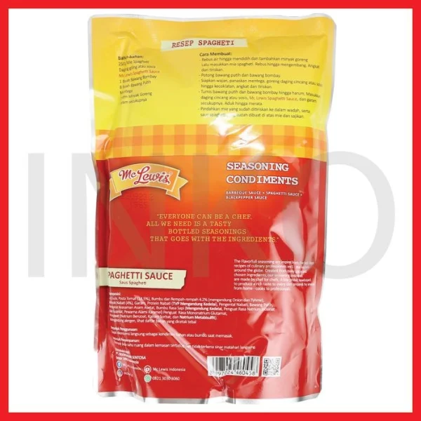 Gambar MC LEWIS SPAGHETTI SAUCE SAUS SPAGHETI 1KG (3)