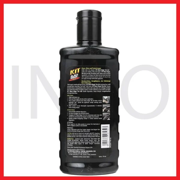 Gambar KIT BLACK MAGIC TIRE GEL CLEANS SHINES PROTECTS 270ML (5)