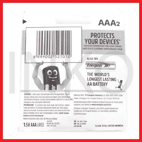 Gambar BATERAI ENERGIZER MAX AAA2 3XLEBIH LAMA 2PCS (2)