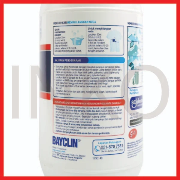 Gambar BAYCLIN REGULER PEMUTIH 5IN1 BOTOL 1L (4)