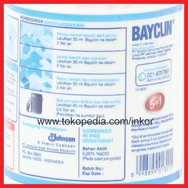 Gambar BAYCLIN REGULER PEMUTIH CAIR BOTOL 100ML (4)