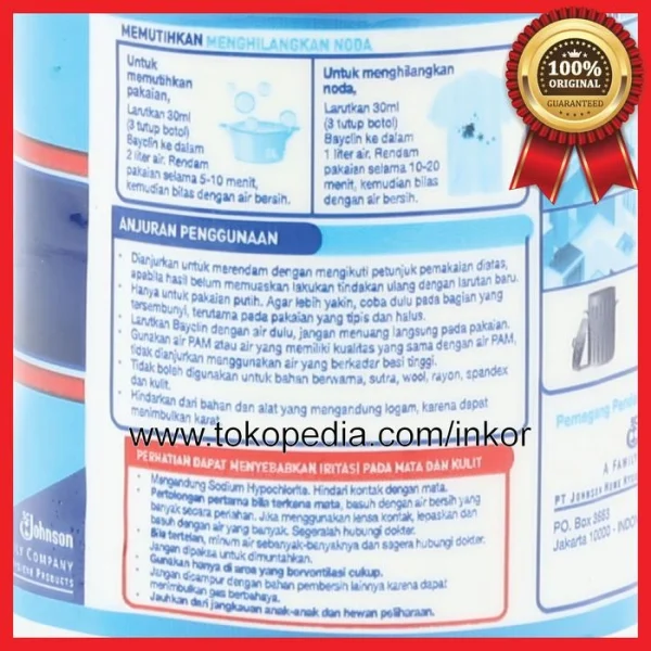 Gambar BAYCLIN REGULER PEMUTIH CAIR BOTOL 100ML (5)