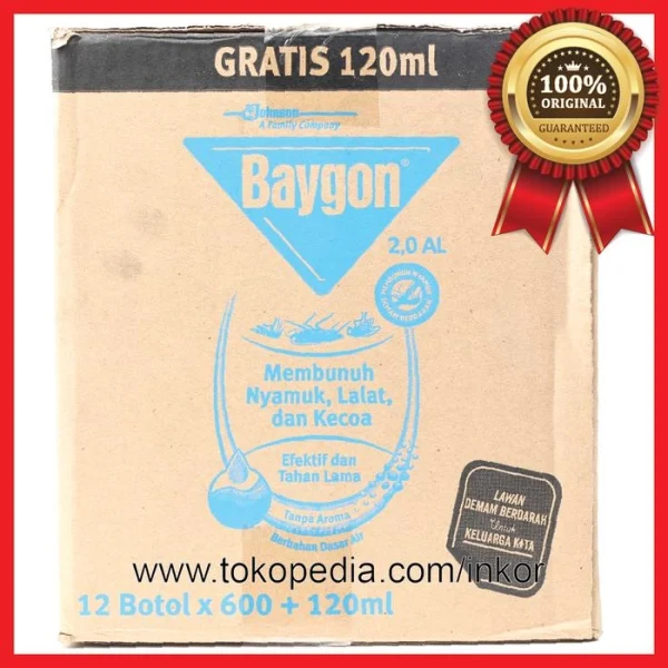 Gambar BAYGON OBAT NYAMUK CAIR FLORAL TANPA AROMA 2.0 AL BOTOL 600ML (4)