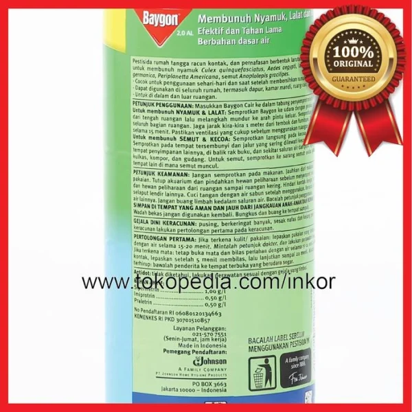 Gambar BAYGON OBAT NYAMUK CAIR FLORAL TANPA AROMA 2.0 AL BOTOL 800ML (5)