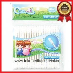Gambar CHARMI COTTON BUDS SPRIAL BERSIH MAKSIMAL ART127 SP 50PCS (1)