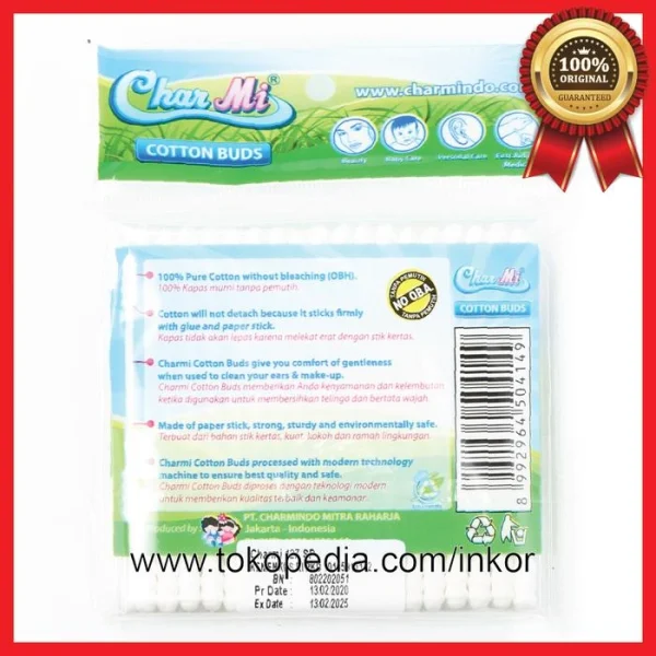 Gambar CHARMI COTTON BUDS SPRIAL BERSIH MAKSIMAL ART127 SP 50PCS (3)