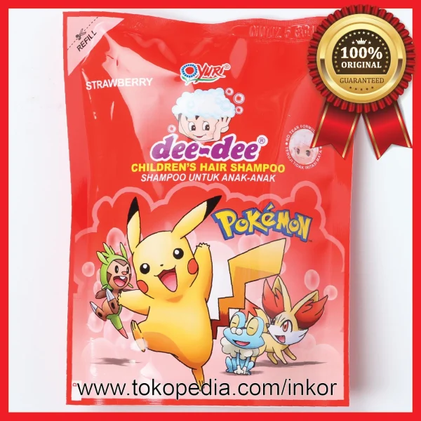 Gambar DEE DEE CHILDREN HAIR SHAMPOO UNTUK ANAK STRAWBERRY POUCH 200ML (1)