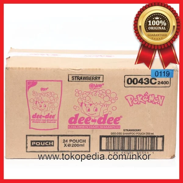 Gambar DEE DEE CHILDREN HAIR SHAMPOO UNTUK ANAK STRAWBERRY POUCH 200ML (3)
