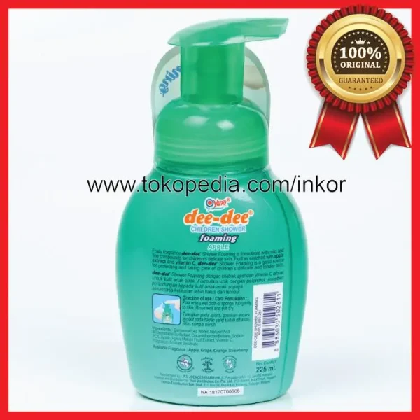 Gambar DEE-DEE CHILDREN SHOWER FOAMING APPLE PUMP 225ML (5)