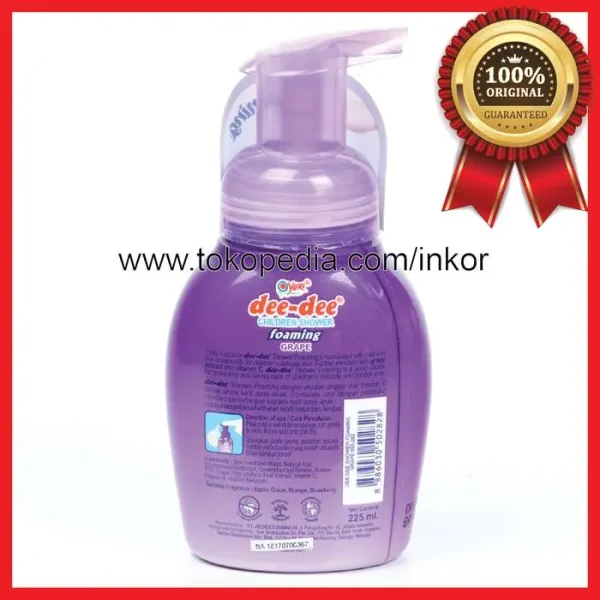 Gambar DEE-DEE CHILDREN SHOWER FOAMING GRAPE PUMP 225ML (5)