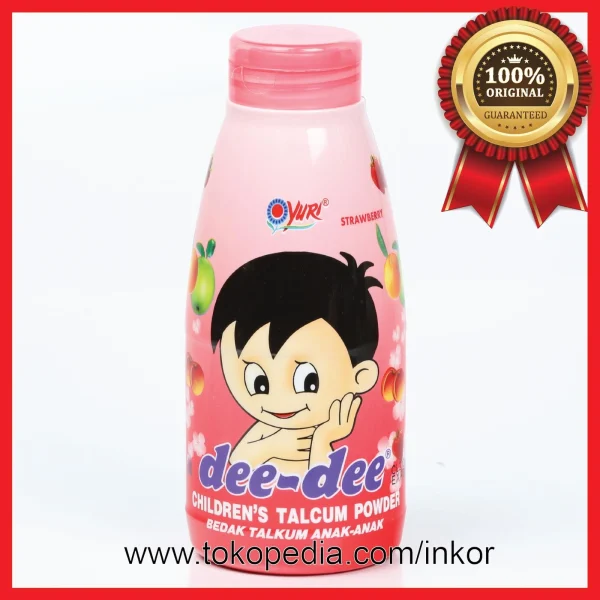Gambar DEE DEE CHILDREN TALCUM POWDER BEDAK TALKUM STRAWBERRY BOTOL 150GR (1)