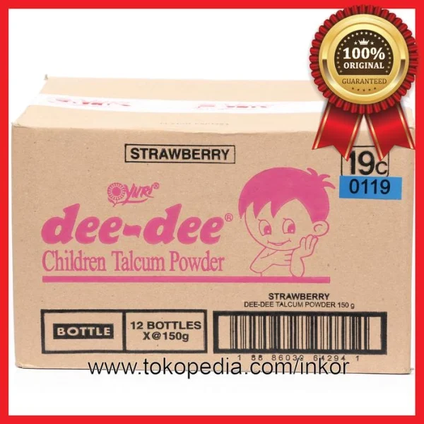 Gambar DEE DEE CHILDREN TALCUM POWDER BEDAK TALKUM STRAWBERRY BOTOL 150GR (3)