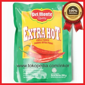 Gambar DELMONTE EXTRA HOT CHILI SAUCE SAMBAL EXTRA PEDAS STANDING POUCH 200GR (1)