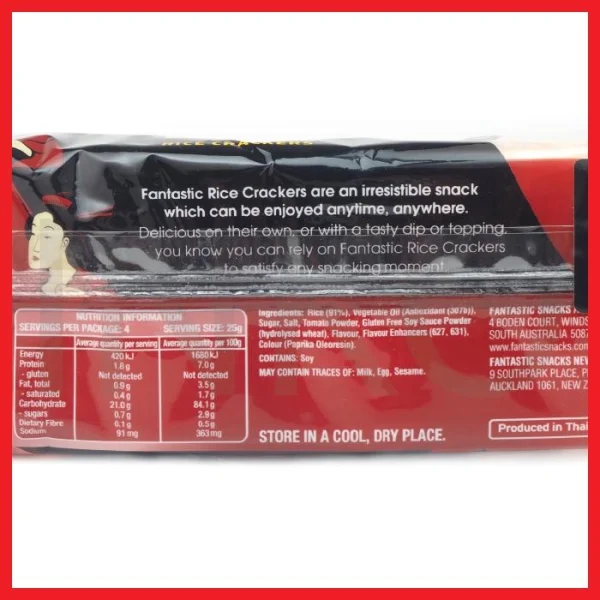 Gambar FANTASTIC BARBEQUE FLAVOUR RICE CRACKERS 100GR (5)