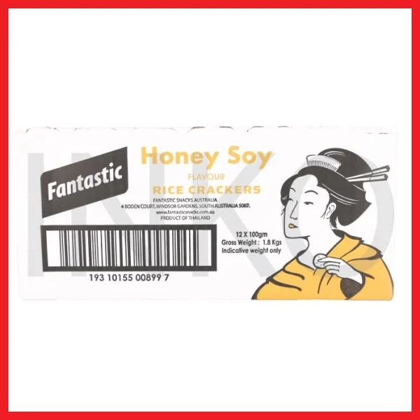 Gambar FANTASTIC RICE CRACKER HONEY SOY 100GR (3)