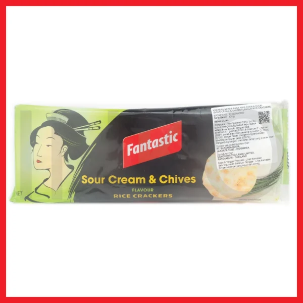 Gambar FANTASTIC RICE CRACKER SOUR CREAM CHIVES 100GR (1)