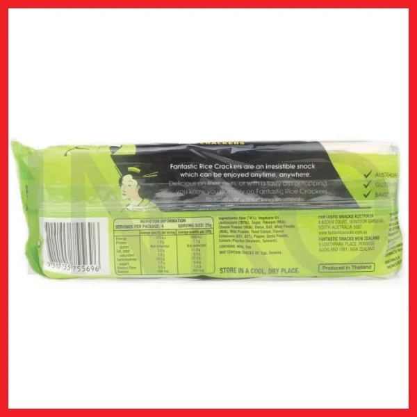 Gambar FANTASTIC RICE CRACKER SOUR CREAM CHIVES 100GR (2)