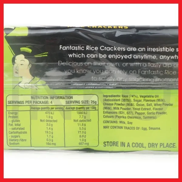 Gambar FANTASTIC RICE CRACKER SOUR CREAM CHIVES 100GR (3)