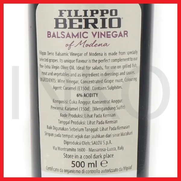 FILIPPO BERIO BALSAMIC VINEGAR 500ML