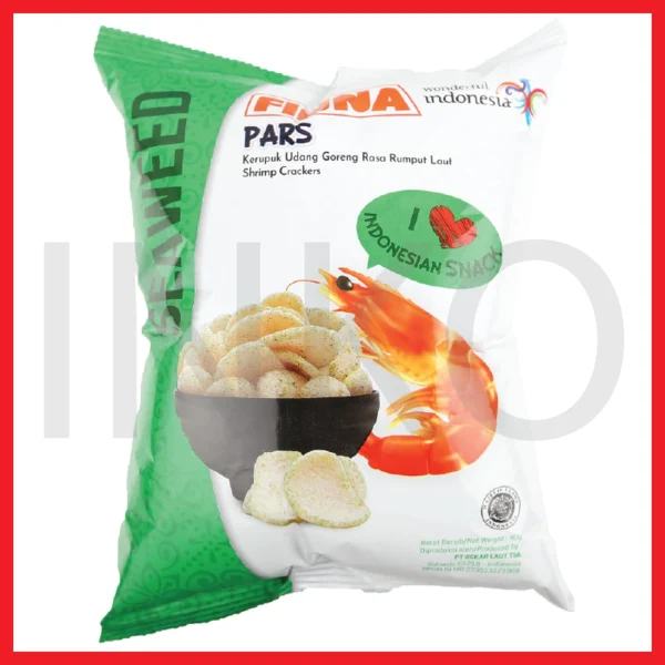 Gambar FINNA PARS KERUPUK UDANG GORENG RASA SEAWEED 40GR (1)