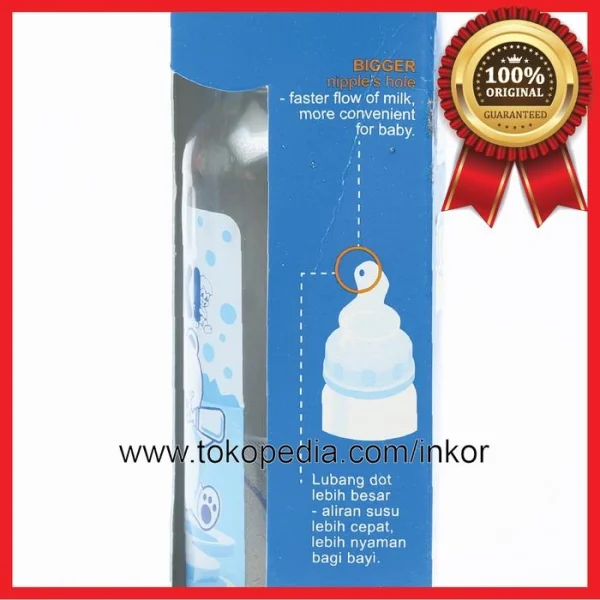 Gambar HUKI BABY BOTOL SUSU SUPER FLO ROUND BOTTLE ORTHODONTIC 250ML (5)
