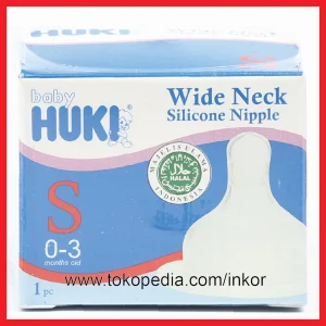 Gambar HUKI BABY DOT EMPENG SILIKON WIDE NECK 3 BULAN 1PCS (1)
