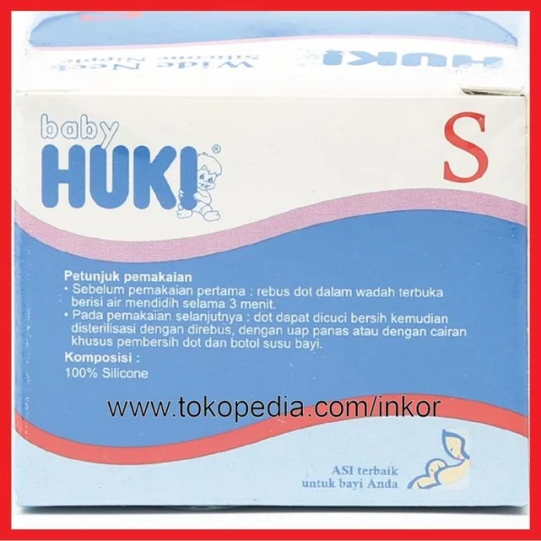 Gambar HUKI BABY DOT EMPENG SILIKON WIDE NECK 3 BULAN 1PCS (2)