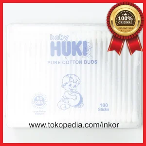Gambar HUKI BABY PURE COTTON BUDS 100 STICKS (1)