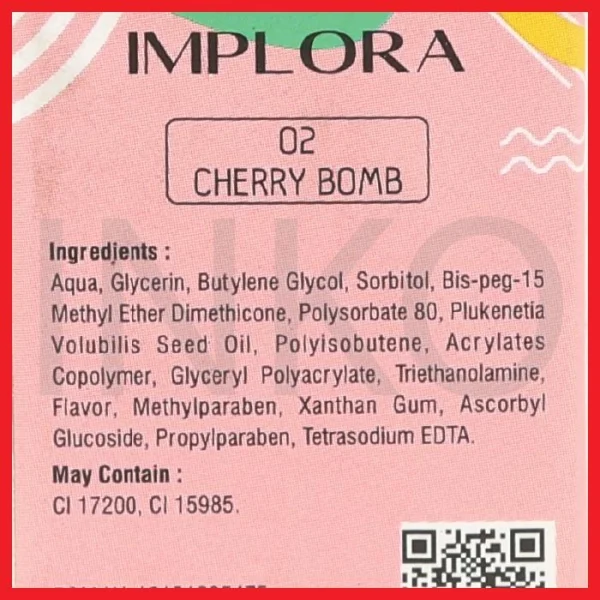 Gambar IMPLORA CHEEK LIPTINT CHERRY BOMB 2502 5 (3)