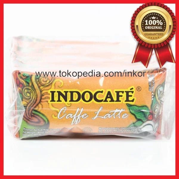 Gambar INDOCAFE CAFFE LATTE KOPI SUSU PACK 10X20GR (1)