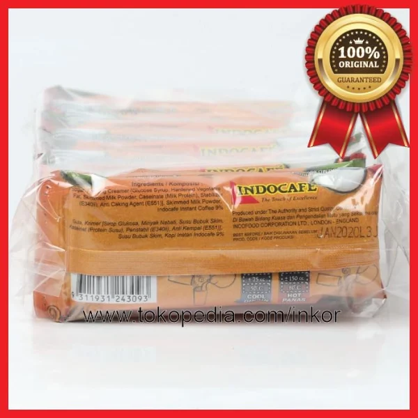 Gambar INDOCAFE CAFFE LATTE KOPI SUSU PACK 10X20GR (5)