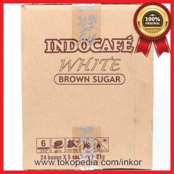 Gambar INDOCAFE WHITE BROWN SUGAR GULA MERAH KOTAK 5X21GR (2)