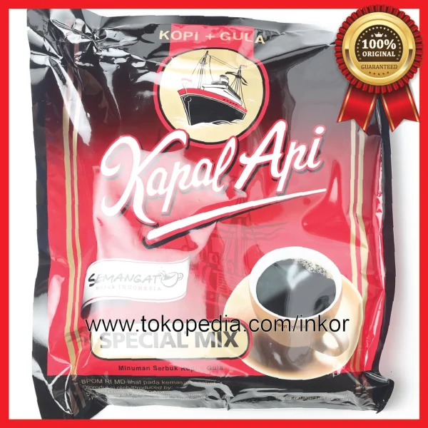 Gambar KAPAL API SPECIAL MIX MINUMAN SERBUK KOPI GULA BAG 20X25GR (1)