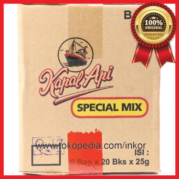 Gambar KAPAL API SPECIAL MIX MINUMAN SERBUK KOPI GULA BAG 20X25GR (2)