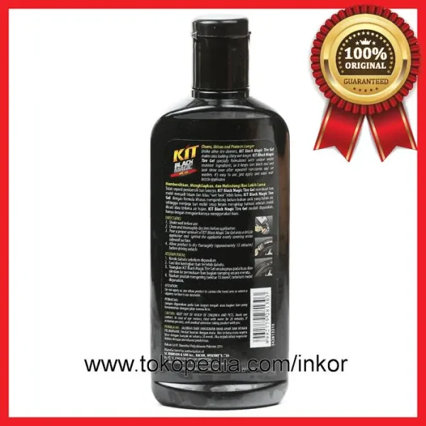 Gambar KIT BLACK MAGIC TIRE GEL CLEANS SHINES PROTECTS 300ML (5)