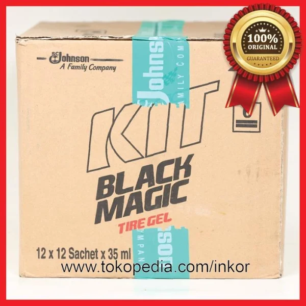 Gambar KIT BLACK MAGIC TIRE GEL CLEANS SHINES PROTECTS SACHET HANGER 12X35ML (3)